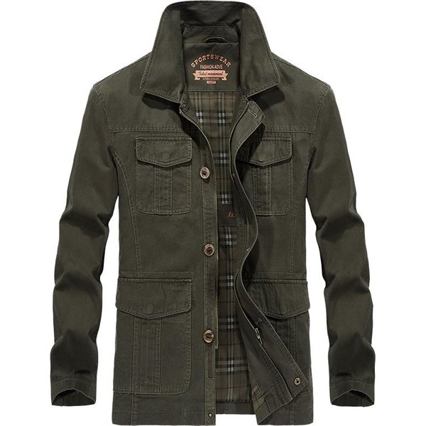 Chaqueta Nueva De Primavera Y OtoñO Para Hombre Chaqueta De Herramientas Delgada Juvenil Mediana Y Larga Para Hombre M Black-image