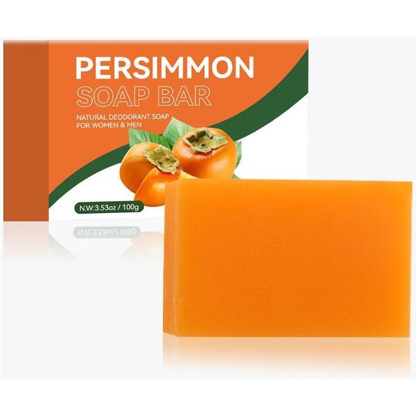 1PC JabÓN DE Caqui JabóN De Caqui EliminacióN De Olores JabóN Artesanal JabóN De Limpieza Para BañO JabóN De Caqui Orange-image
