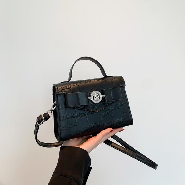 Bolso De Hombro Nuevo De Primavera Para Mujer Color SóLido Simple Nuevo Bolso Cruzado Oblicuo Bolso De Mujer De Alto Valor Bolso Cuadrado PequeñO-image