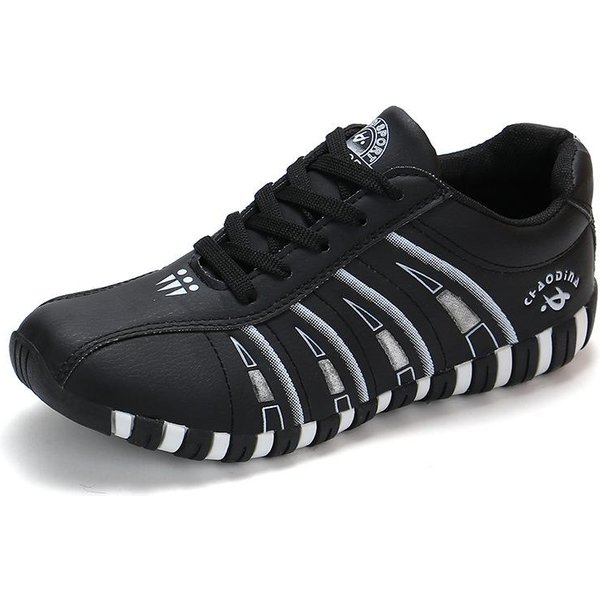 Zapatos De Mujer Nueva VersióN Coreana Primavera Planos Combinan Con Todo Retro Casual Zapatos Deportivos Mujer 41 Negro-image