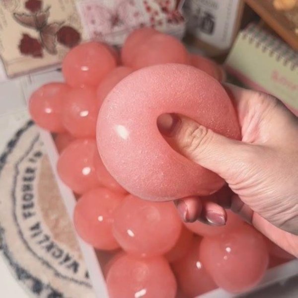 RęCznie Robiona Brzoskwiniowa PiłKa Olejowa Squishy Powoli PodnosząCa PiłEczka Fidget Antystresowa Przezroczysta Galaretka PiłKa Sensoryczna MięKka Zabawka Antystresowa Dla DorosłYch Brown-image