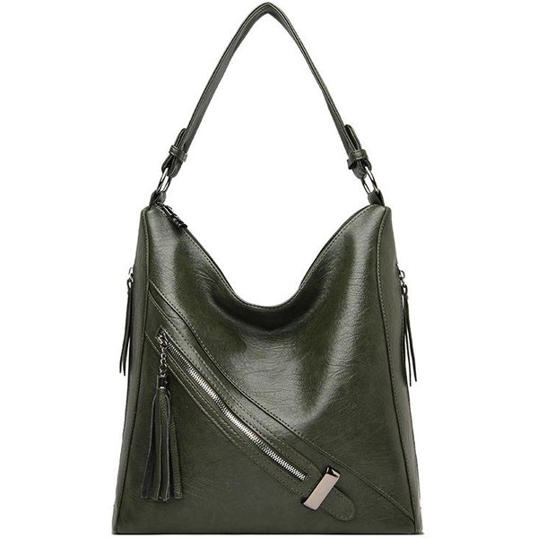 Bolso De Mano Nuevo Para Mujer De Gran Capacidad Vertical Bolso Tote Para Mujer Moderno Con Borla Cremallera Bolso De Hombro ÚNico Para Mujer Para Axila-image