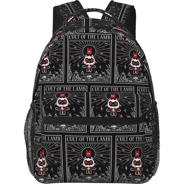 Juego Cult Of The Lamb Mochila Escolar Mochila De Estudiante Mochila De Senderismo Diaria Para Hombres Mujeres Bolsos De Hombro One Size-image