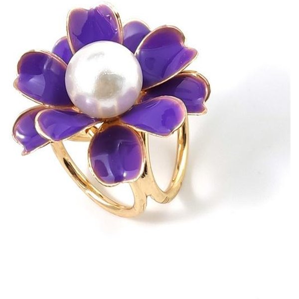 Hebilla De Bufanda De Seda Con Corsé, Hebilla De Bufanda Con Flor De Perla De Tres Anillos, Broche De Doble Uso, Hebilla De Chal Simple, JoyeríA PúRpura-image