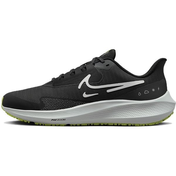Nike Air Zoom Pegasus 39 Shield Negro Gris Humo Oscuro Hombre Zapatillas Volt Blanco DO7625-002 43 Gray-image
