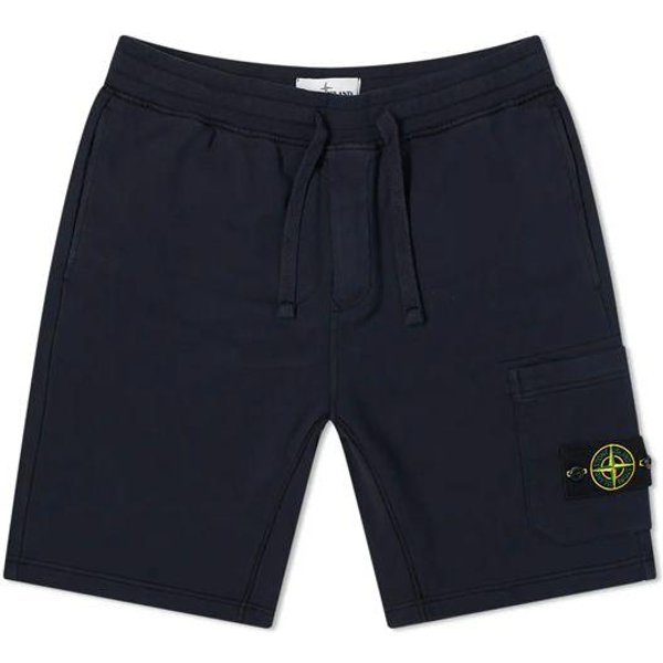Stone Island Parche De Logo ExtraíBle CordóN Cintura Media Ajustados Deportivos Casual Pantalones Cortos Pantalones Cortos Hombre Azul Marino 741564651-V0020 S-image