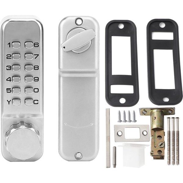 Juego De Cerradura Digital MecáNica De AleacióN De Zinc Para Puerta Impermeable ContraseñA CombinacióN Entrada Sin Llave Para Hogar-image