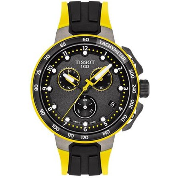 Tissot Kolekcja Race Zegarek Kwarcowy MęSkie Zegarki Zegarek 43Mm Czarna Tarcza Stalowa Koperta T111.417.37.057.00 Regular Watch Box-image