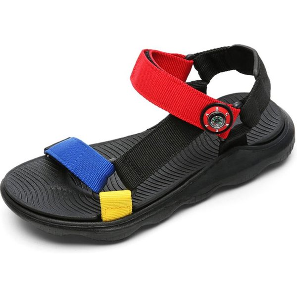 Letnie SandałY DziecięCe DziewczęCe Buty PlażOwe ChłOpięCe SandałY Sportowe 39 Black-image