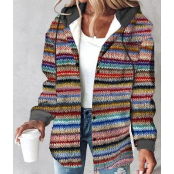 Chaqueta De Mujer Casual Estilo TartáN Grande Para Mujer TartáN OtoñO E Invierno Nuevo Estilo M-image