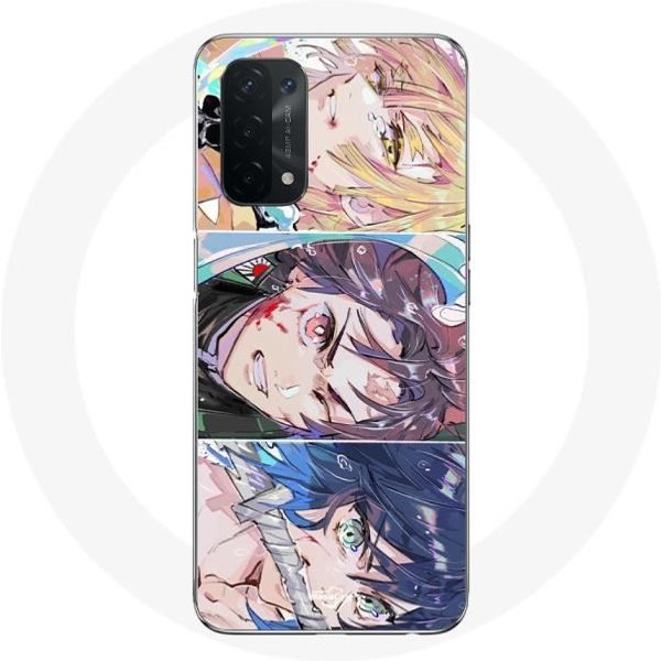 Funda Para Oppo A74 Tanjiro Inosuke Y Zenitsu Demon Slayer Kimetsu No Yaiba Manga-image