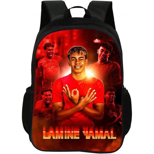 L-Lamin Yamal Plecak Szkolny PiłKarska Gwiazda Plecak DziecięCy Tornister Modny Plecak Szkolny PiłKarski Sportowy Plecak Prezent Dla Dzieci-image