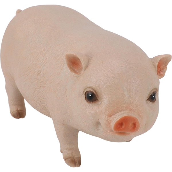 PequeñA Estatua De Cerdo Cerdito De Pie Figurita Escultura De Animal De Resina Para JardíN Exterior Y Escritorio Varios Colores-image