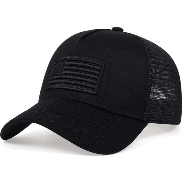 Gorras De BéIsbol Camuflaje Bandera Americana, Sombreros De Verano Para Hombre, Sombreros Para El Sol, Sombreros De Verano Para Mujer, Gorras De Tenis Populares Adjustable Negro-image