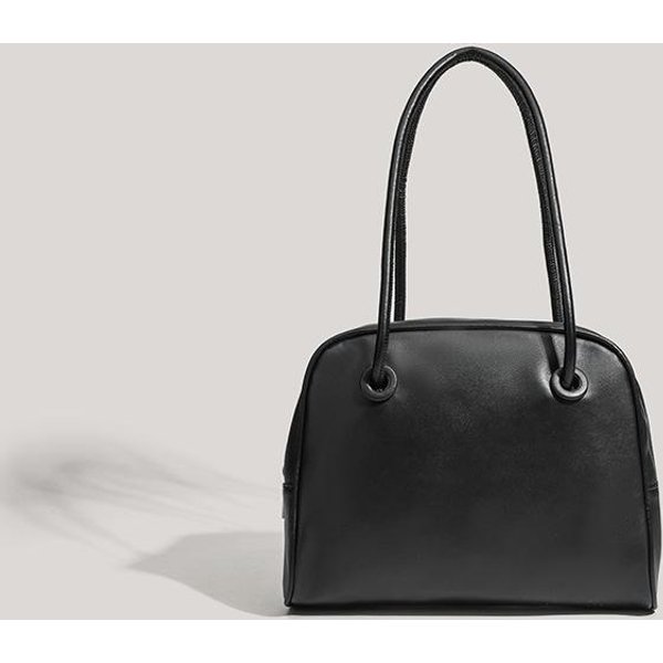 Bolso Bowling Simple De Nicho Para Mujer En OtoñO E Invierno Bolso Cuadrado Retro VersáTil Casual De Un Hombro Para Axila Gray-image