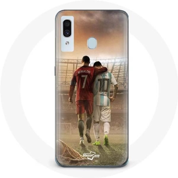 Coque Samsung Galaxy A30 Cristiano Ronaldo Messi Goat-image