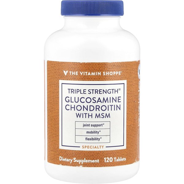 the Vitamin Shoppe, Glucosamine Chondroitin With Msm, Triple Strength, 120 Tablets-image
