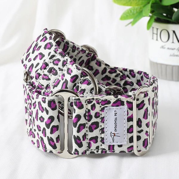 Galgo Italiano Whippet Collar Martingale Ancho Ajustable Para Perro Collar De AlgodóN Estampado M Neck34-47Cm-image