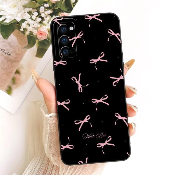 Etui Do Oppo Reno4 5G Pokrowiec Modny KreskóWkowy Uroczy ŚMieszny Malowany Silikonowy Pokrowiec Na Telefon Do Oppo CPH2091 PDPM00 PDPT00 Reno 4 5G White-image