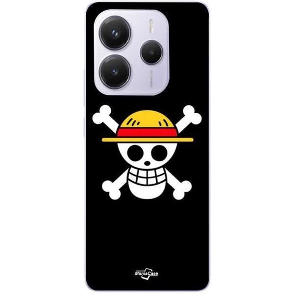 Coque - Maniacase - Xiaomi Redmi Note 14 5G - Drapeau One Piece - Souple - Noir-image