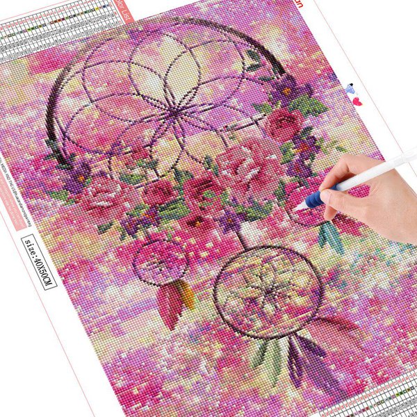 AtrapasueñOs Con Mosaico De Diamantes Redondos Completos, Pintura De Diamantes 5D Diy, Bordado De Diamantes 20X30-image