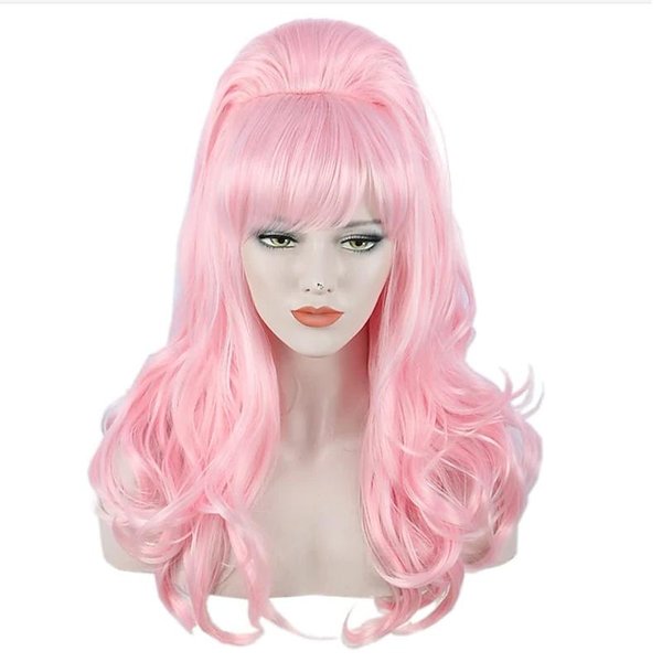 Hairjoy Syntetyczna Peruka Beehive Damska KręCone DłUgie Odporne Na CiepłO Peruki Cosplay 26Inches-image