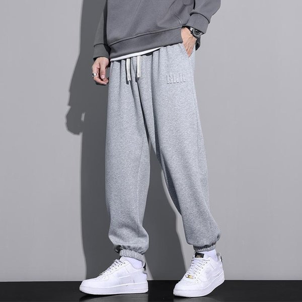 MęSkie BawełNiane Spodnie Dresowe Joggery DużY Rozmiar 8XL 7XL 6XL Sportowe LuźNe Spodnie Hip Hopowe LuźNe Spodnie Haremki 4XL (36-38) Kolor Szary-image