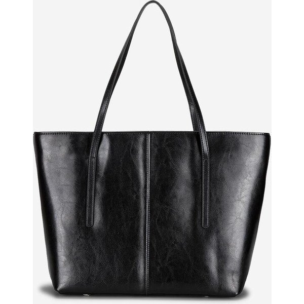 Nowa Prosta Damska Torba Z Prawdziwej SkóRy Europejska I AmerykańSka Retro Torba Tote SkóRa Krowia RęCzna Naramienna PrzekąTna Torba DużA Pojemność Black-image
