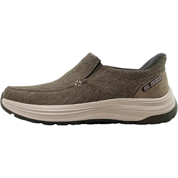 Skechers Wsuwane Wygodne Wszechstronne TrwałE Niskie Codzienne Buty MęSkie Sneakersy Szare 205356-TPE 44 Gray-image