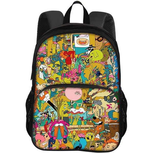 El IncreíBle Mundo De Gumball Mochila Redonda Frontal Mochila Dibujos Animados Anime Impreso Estudiante NiñOs Y NiñAs Mochila Nueva-image