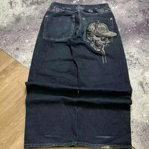 Dripx AmerykańSki Trend Uliczny Y2K Haftowane Litery LuźNe DżInsy MęSkie Harajuku Nowe Hip Hop LuźNe Szerokie Nogawki Unisex DżInsy PodłOgowe XL-image