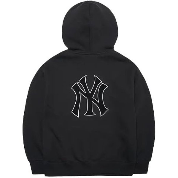 Sudadera Con Capucha De Logo Liso MLB New York Yankees Unisex Sudaderas Negra 3AHDB5116-50BKS M Black-image
