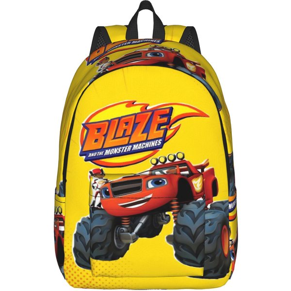 Mochila Blaze Y Los Monster Machines Para Hombres Mujeres Adolescentes Escuela Secundaria Trabajo Mochila Diaria Bolso De Hombro Para PortáTil Deportes 15 Inches-image