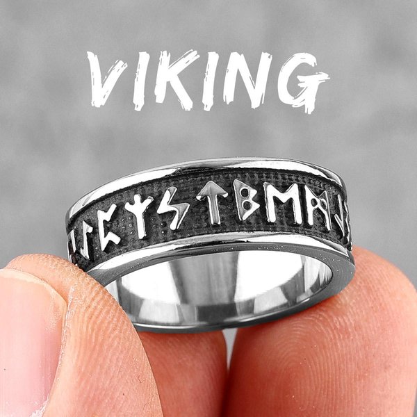 Anillos Retro De Acero Inoxidable Con Personaje Vikingo Para Hombre Punk Simple Amuleto Para Hombre Novio JoyeríA Biker Creatividad Regalo 13-image