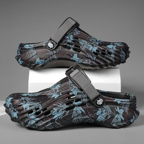 Zapatos Para Hombre Zuecos De Playa Chanclas De EVA Hoja Sandalia Para Mujer Zapatos De JardíN Sandalias Planas Zapatillas Para Hombre Chanclas De Exterior Zuecos Para El Hogar 40 Gray-image