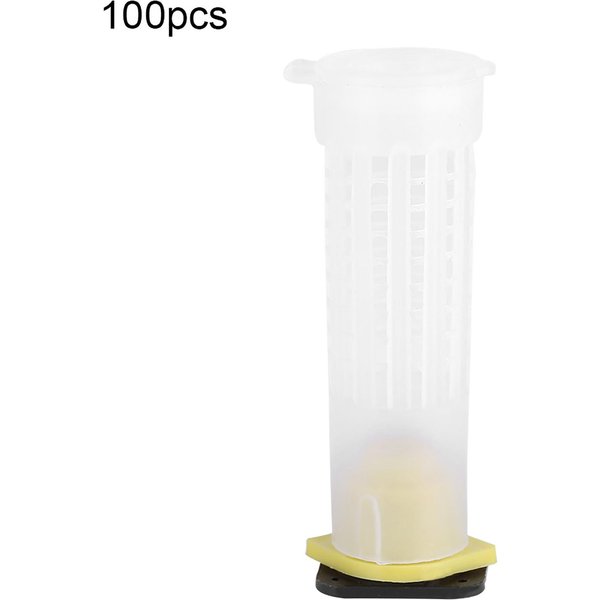 Kit De 100 Piezas De Tazas De CríA Para Apicultura Jaulas Para Abejas Reina Rodillo Herramienta Para Apicultor Equipo-image