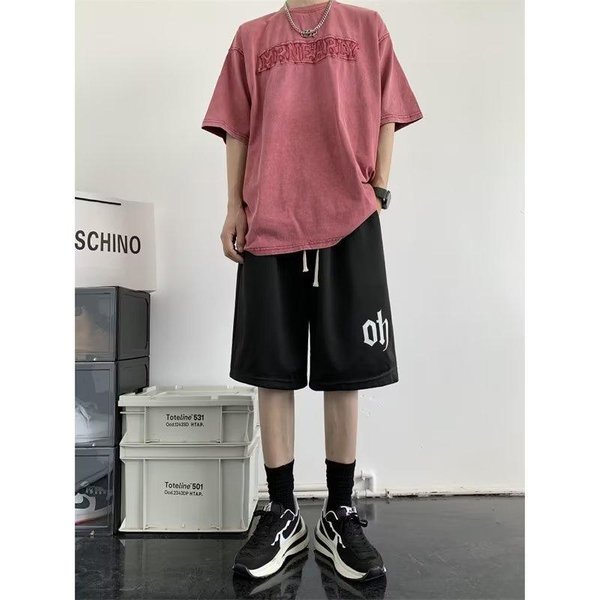 Letnie Szorty Sportowe MęSkie I Damskie High Street Codzienne Wszechstronne Spodnie Fitness Modne Koszykarskie Spodnie PięCiopunktowe 3XL-image