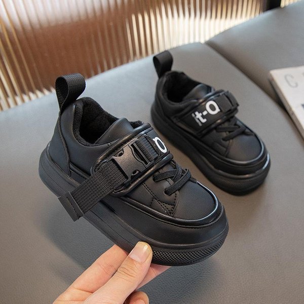 Zapatos Deportivos Para NiñOs, Suela Suave, CóModos, Para OtoñO E Invierno, Nuevos Zapatos Para NiñAs, VersióN Coreana, Zapatos Casuales CáLidos Y Modernos Para NiñOs 36 Black-image