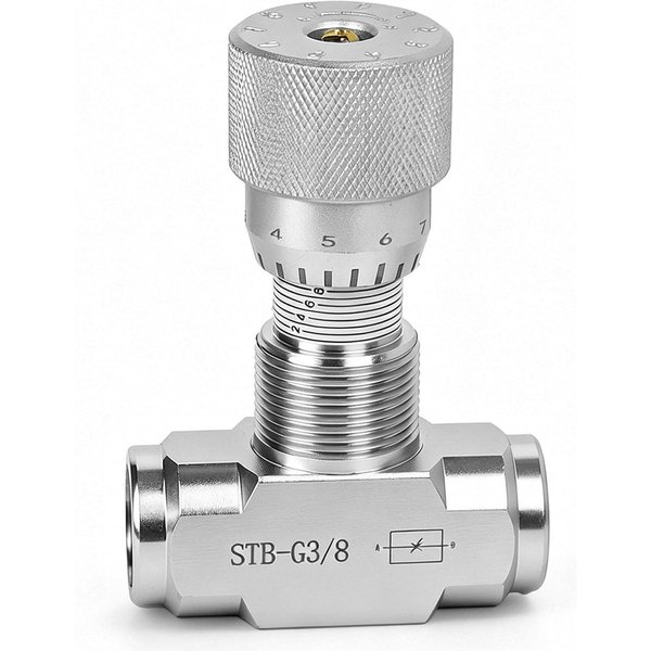 Hydrauliczny ZawóR Regulacji PrzepłYwu STB G3 8 3 8 Cala Gwint L08 ZłąCze M14 Dwukierunkowy ZawóR DłAwiąCy Do Mini Koparki 1 2 Tony-image