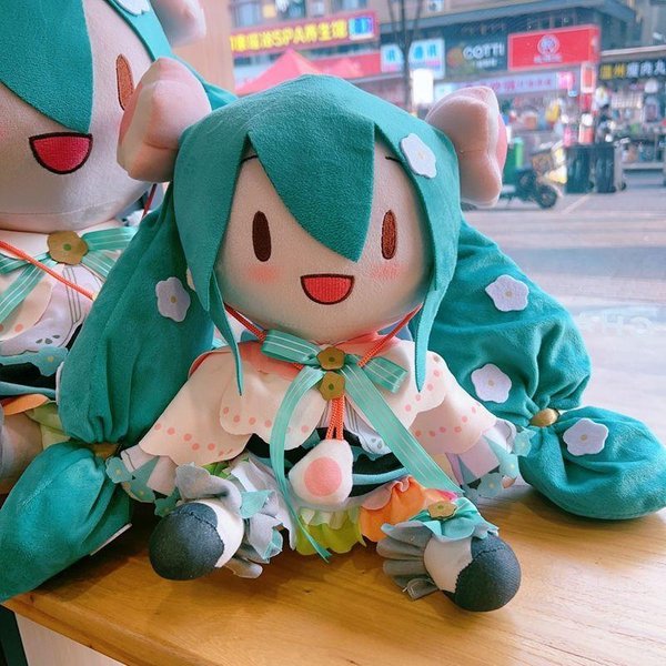 KreskóWkowa Hatsune Miku Kwiatowa Fufu KsiężNiczka Pluszowa Fufu Magiczna Lalka PrzyszłOśCi Poduszka Urocza I Urokliwa Pluszowa Lalka Hatsune Produkt Peryferyjny Prezent ŚWiąTeczny Blue-image
