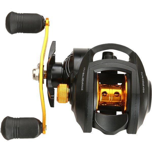 Carrete De Pesca Baitcasting Ultrasuave 17 + 1 BB Baitcaster 8Kg Arrastre MáXimo 7,2:1 RelacióN De Engranaje ImáN Left Hand-image