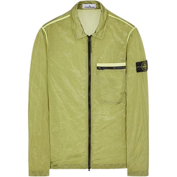 Sobrecamisa Stone Island Nylon Metal LimóN Hombre Tops Verde 801511219-V0031 XL-image