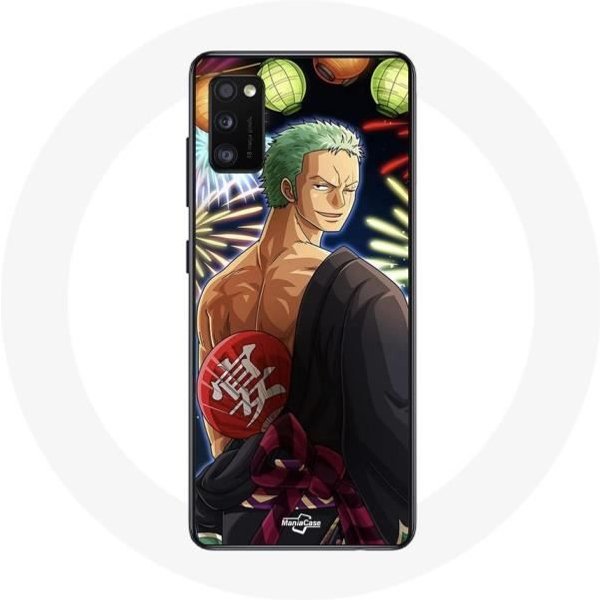 Funda - Maniacase - Samsung Galaxy S20 Plus - Flexible - Negra - One Piece Feliz Navidad Zoro Anime Manga Negro-image