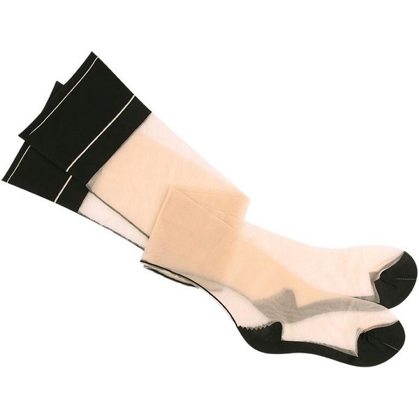 Medias De Color Contrastante Hasta El Muslo Para Mujer TacóN Cubano Retro Costura Trasera Medias Para Mujer Ropa Interior Transparente Ultra Fina Calcetines Largos One Size-image