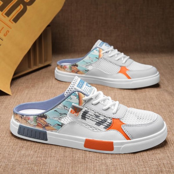 Sandalias De Media CañA Para Hombre, Zapatos Casuales CóModos Para Hombre, Zapatillas De Moda, Zapatillas De Anime Para Hombre, Calzado, Talla Grande 47 39 Blanco-image