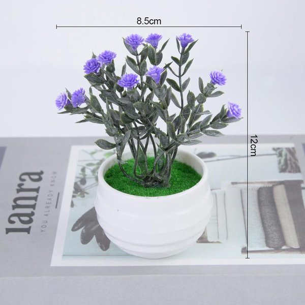 Mini Sztuczne RośLiny Bonsai MałE Symulowane Drzewko W Doniczce Trawnik Sztuczne Kwiaty Do Dekoracji Domu Ogrodu Biura StołU Pokoju Ozdoby-image