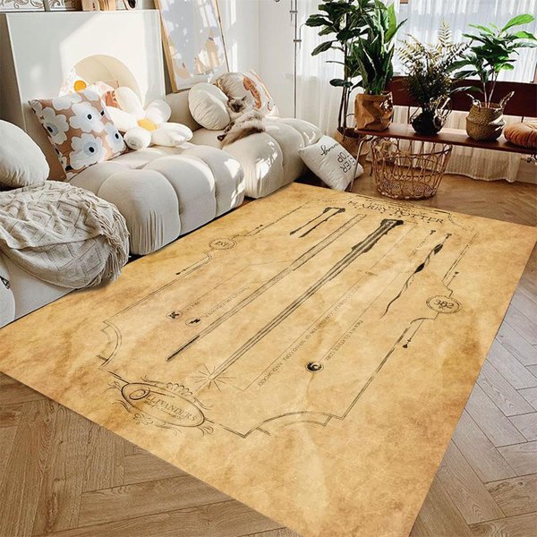 Alfombra Harry Potter Hogwarts Para Hogar Sala De Estar Dormitorio Sofá Felpudo DecoracióN, Alfombra Para Zona De Juegos Infantil Alfombrilla Antideslizante Para Suelo 50X80Cm-image