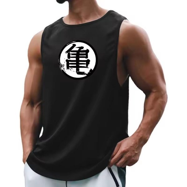 Camiseta Sin Mangas Con Estampado De Tortuga De Anime JaponéS Para Hombre, Ropa De Gimnasio, Chaleco De Fitness De Secado RáPido Para Culturismo 6XL-image
