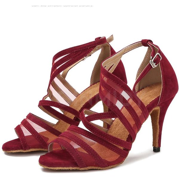 Nuevos Zapatos De Baile Latino Para Mujer TacóN Medio-Alto Zapatos De Baile Cha-Cha EstáNdar Internacional 38-image