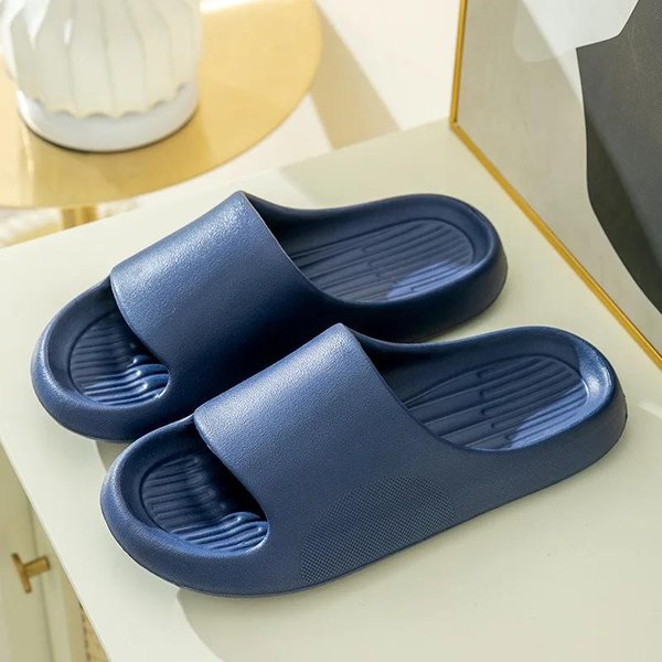 Talla Grande 50 51 Chanclas Hombre Mujer Suela Blanda Plataforma Sandalias Verano Playa Zapatillas Pareja Hogar Antideslizante Zapato BañO 48-49 Azul Oscuro-image